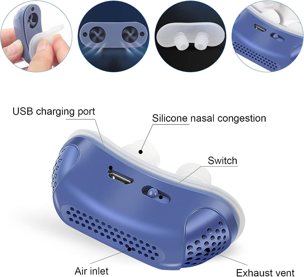 Mikro-CPAP Schlafapnoe-Gerät - Anti-Schnarch