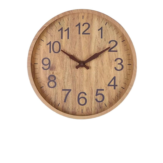 Minimalistische Wanduhr aus Holz