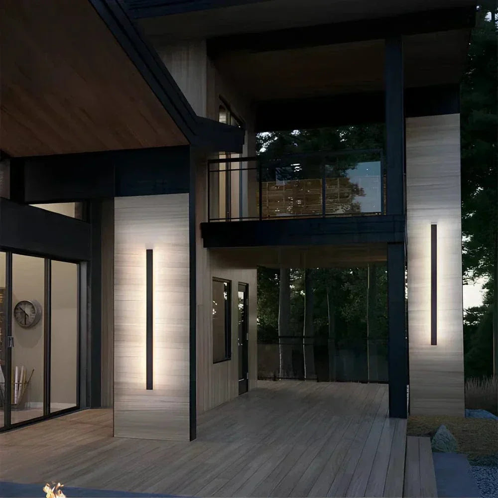 Moderne Outdoor-Hintergrundbeleuchtungs-Wandleuchte aus Aluminium