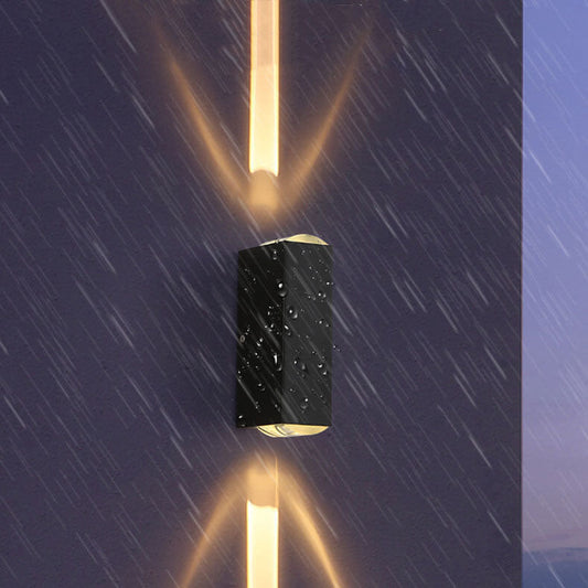Moderne wasserdichte LED-Aussenwandleuchte – Rechteckiger Aluminium-Leuchtenkörper