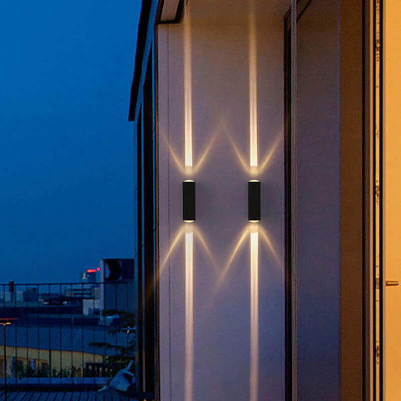 Moderne wasserdichte LED-Aussenwandleuchte – Rechteckiger Aluminium-Leuchtenkörper