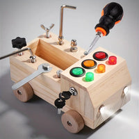 Montessori-Aktivitätsbrett – Motorikspielzeug aus Holz zur Förderung der Feinmotorik und kognitiven Fähigkeiten (für 3–12 Jahre)