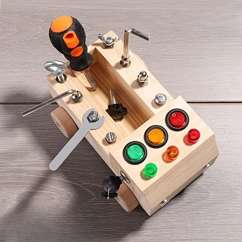 Montessori-Aktivitätsbrett – Motorikspielzeug aus Holz zur Förderung der Feinmotorik und kognitiven Fähigkeiten (für 3–12 Jahre)