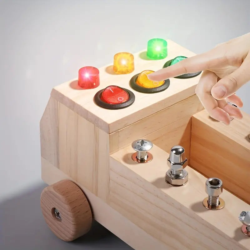 Montessori-Aktivitätsbrett – Motorikspielzeug aus Holz zur Förderung der Feinmotorik und kognitiven Fähigkeiten (für 3–12 Jahre)