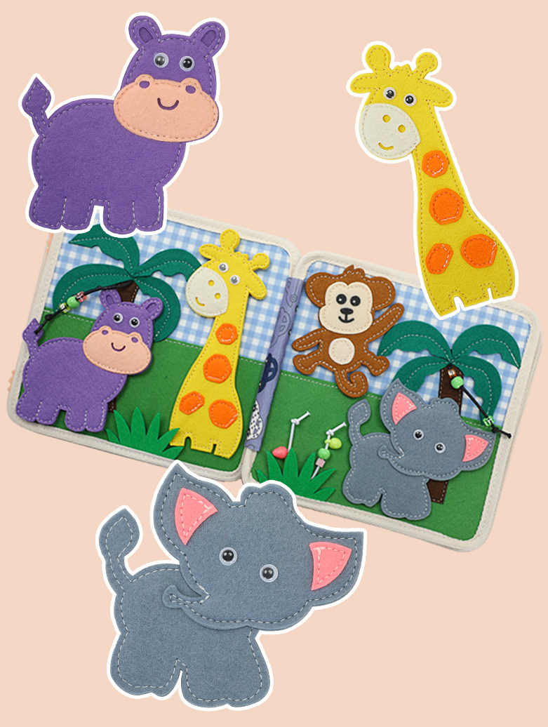 Montessori Stoff-Aktivitätsbuch