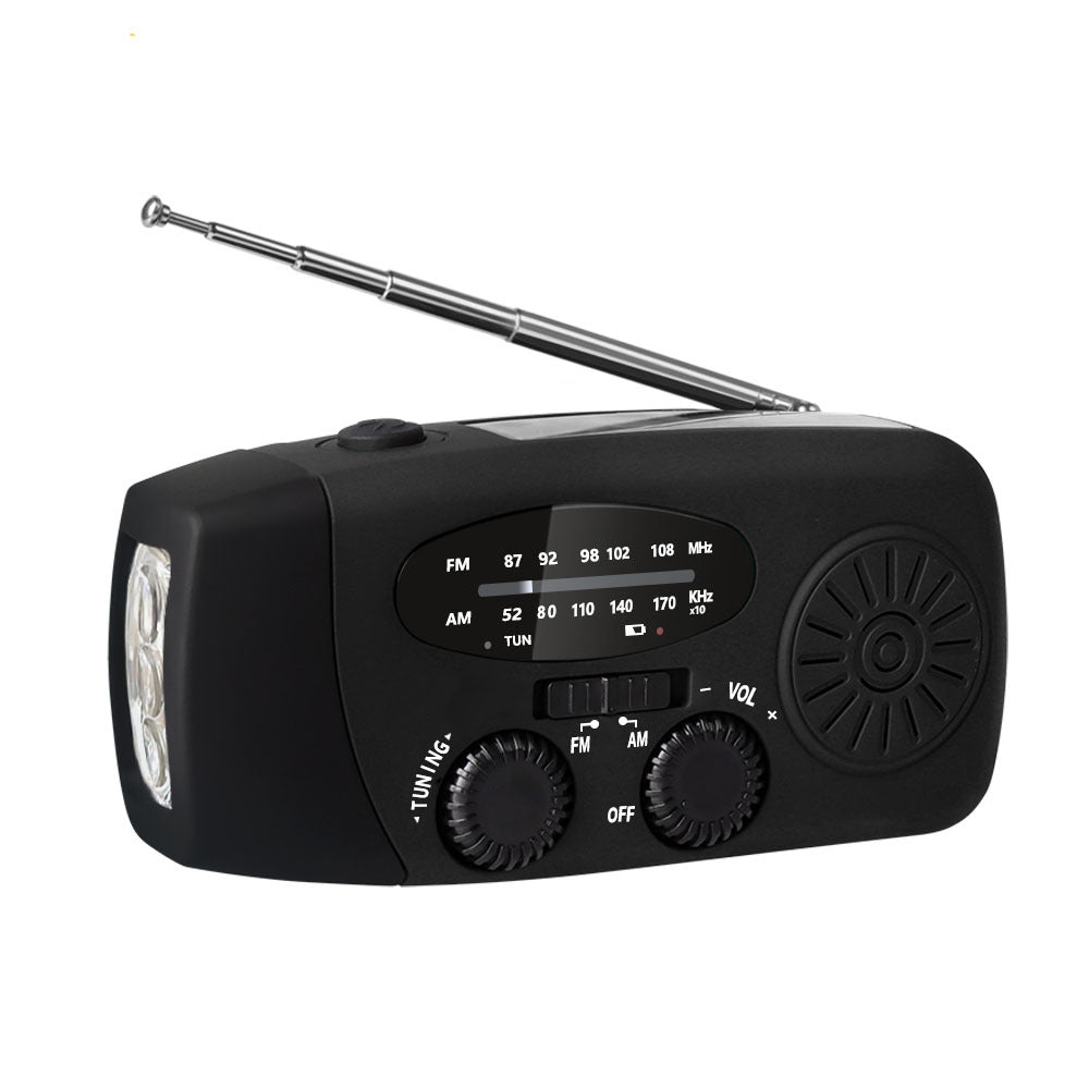 Multifunktionales Outdoor Solar- und Kurbelradio mit Taschenlampe
