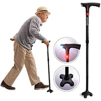 Multifunktionaler zusammenklappbarer LED-Gehstock