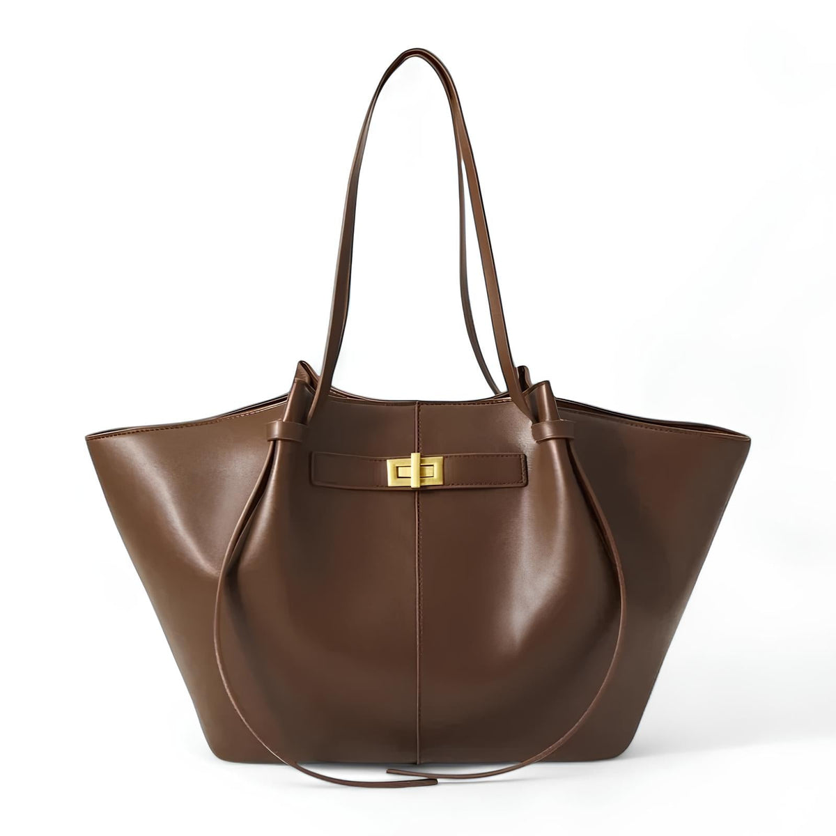 Grosse schwarze PU-Leder Handtasche