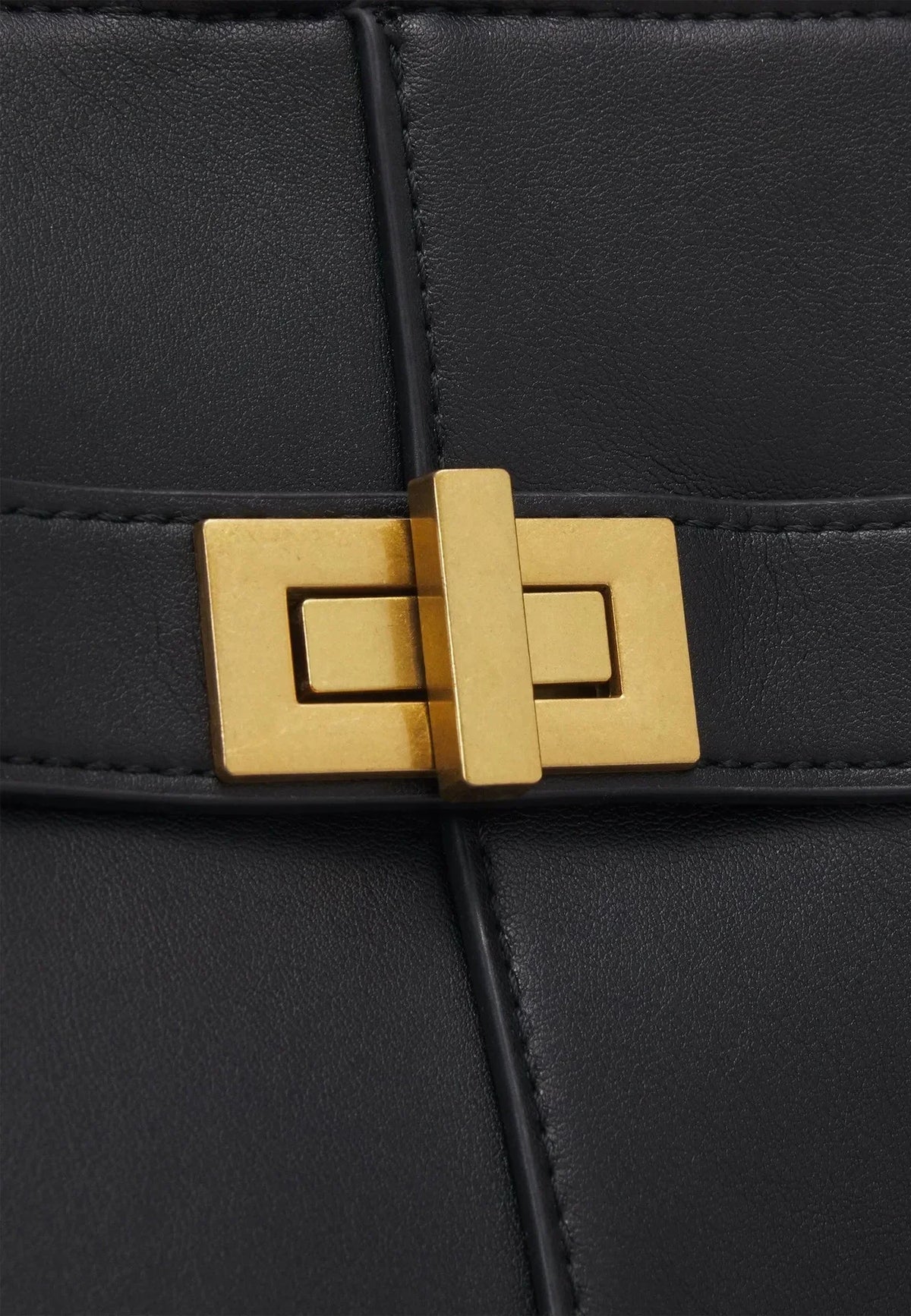 Grosse schwarze PU-Leder Handtasche