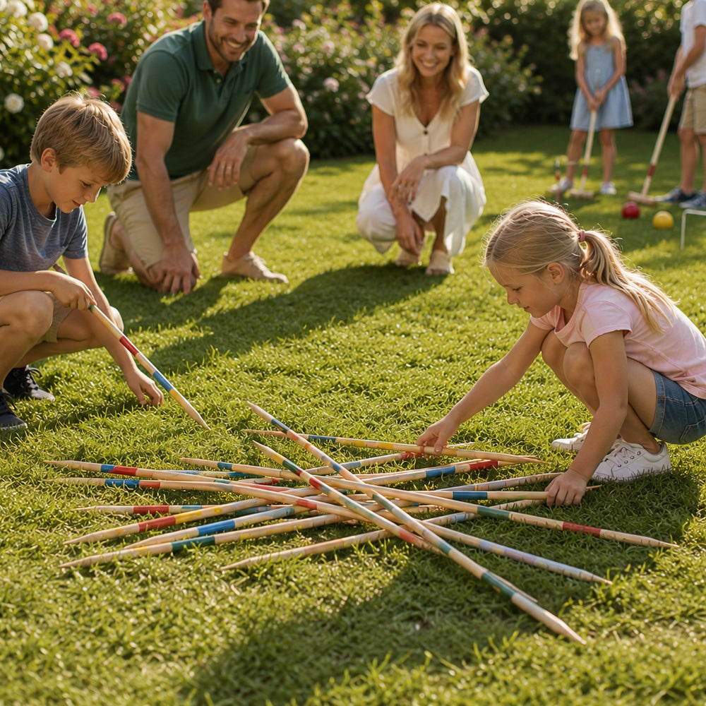 Grosses Sommer-Gartenspielset mit 5 klassischen Gartenspielen