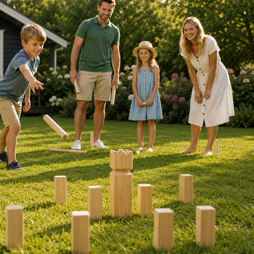 Grosses Sommer-Gartenspielset mit 5 klassischen Gartenspielen