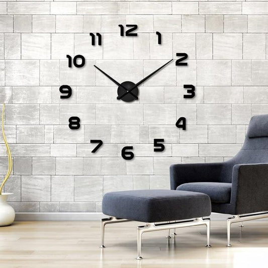Grosse 3D-Acryl-Wanduhr fürs Wohnzimmer
