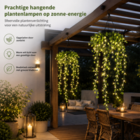 Solar-Hängeleuchte mit Pflanzendekoration