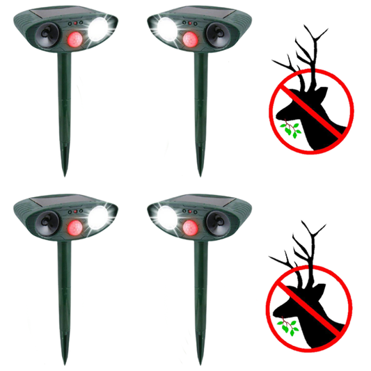 Solar-Ultraschall-Tiervertreiber - 4er-Pack