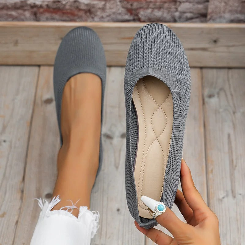 Damen Schlupf-Ballerinas aus Strick