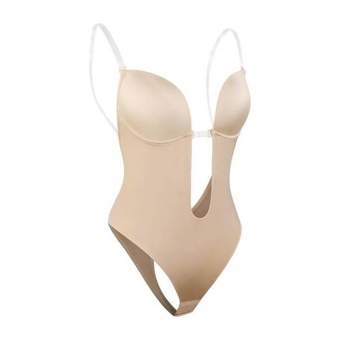 Rückenfreier Damen-Formbody in nahtloser Ausführung für festliche Anlässe