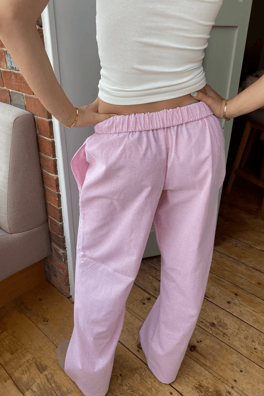 Locker geschnittene Damen-Loungehose mit elastischem Bund, weich, leicht und bequem mit Seitentaschen für maximalen Komfort
