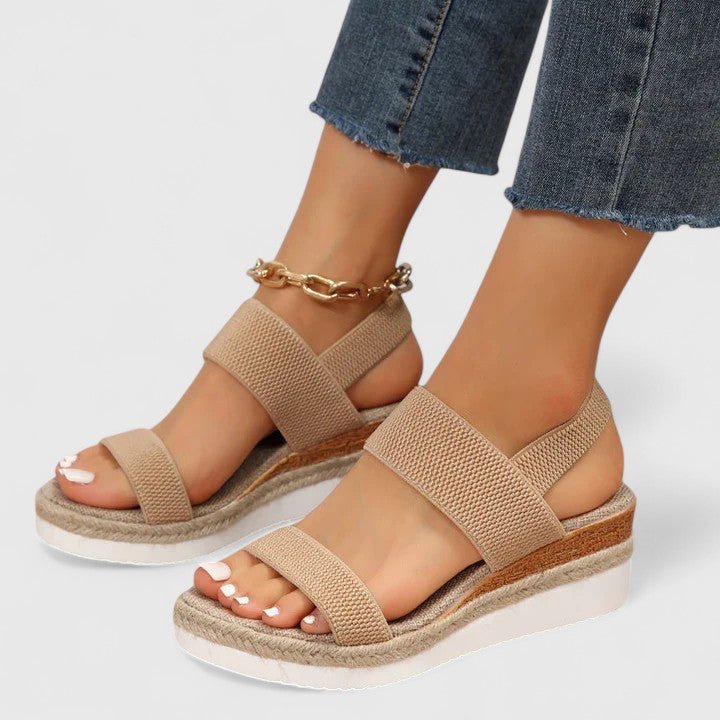 Orthopädische Keilabsatz-Plateausandalen für Damen