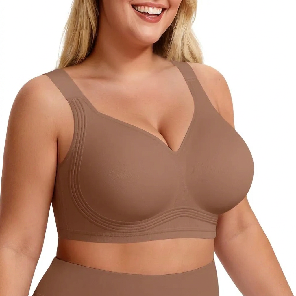 Damen-Push-up-BH mit voller Bedeckung ohne Bügel für optimalen Halt