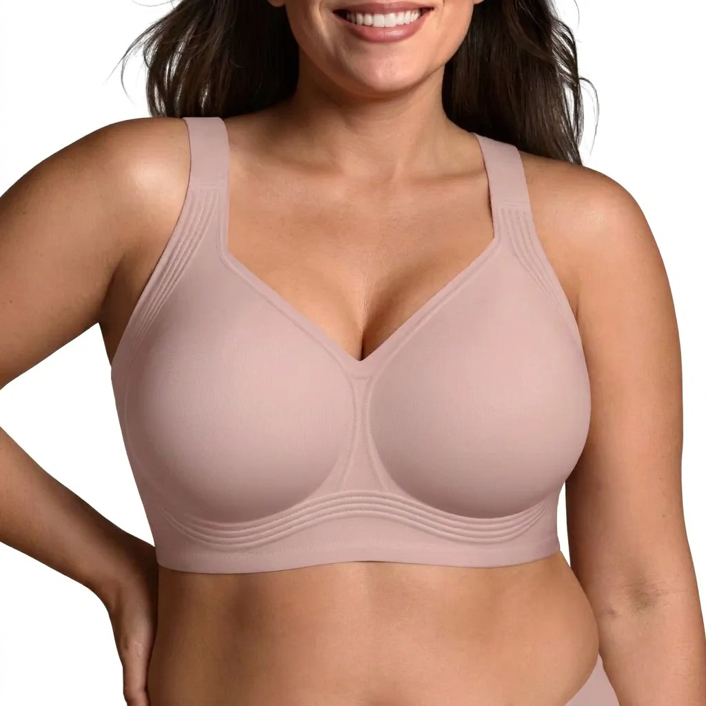 Damen-Push-up-BH mit voller Bedeckung ohne Bügel für optimalen Halt