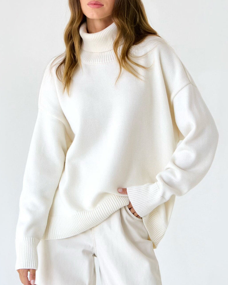 Oversize-Rollkragenpullover für Damen