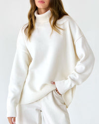 Oversize-Rollkragenpullover für Damen