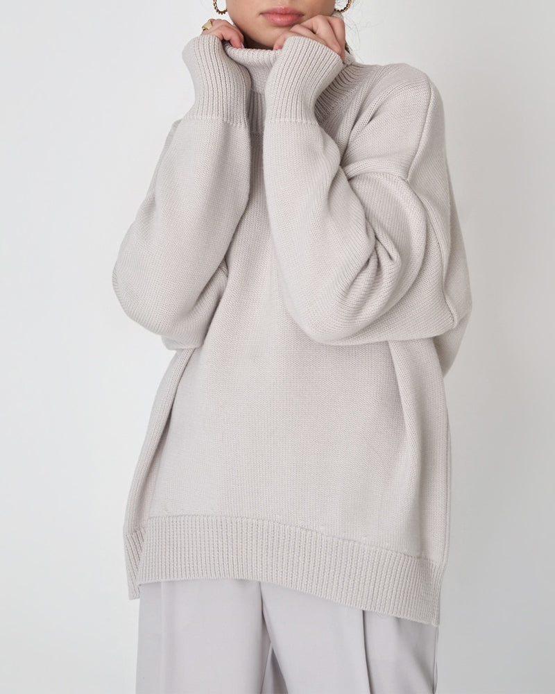 Oversize-Rollkragenpullover für Damen