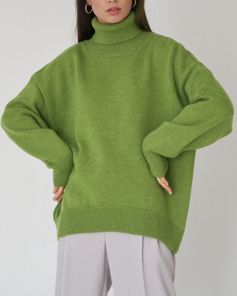 Oversize-Rollkragenpullover für Damen