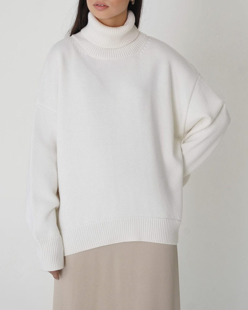 Oversize-Rollkragenpullover für Damen