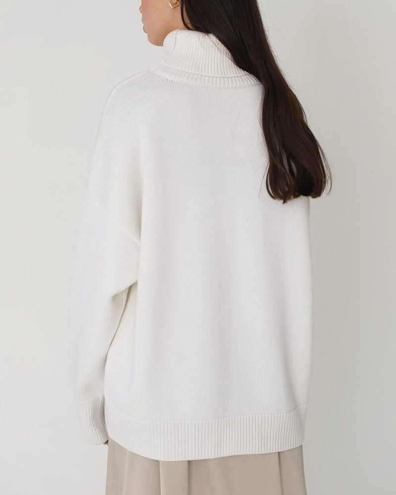 Oversize-Rollkragenpullover für Damen