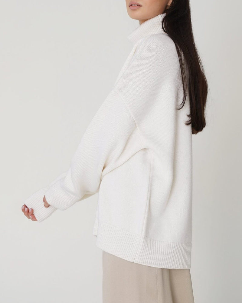 Oversize-Rollkragenpullover für Damen