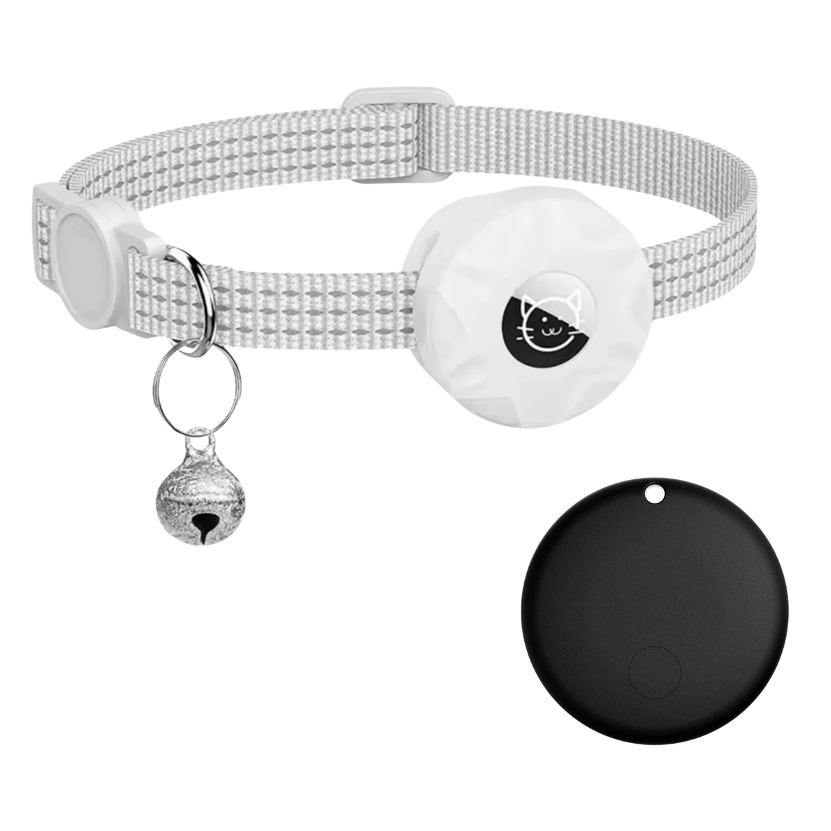 Smarter Haustier-Tracker mit reflektierendem Halsband für Hunde und Katzen – Bluetooth-Tracker mit Alarmfunktion
