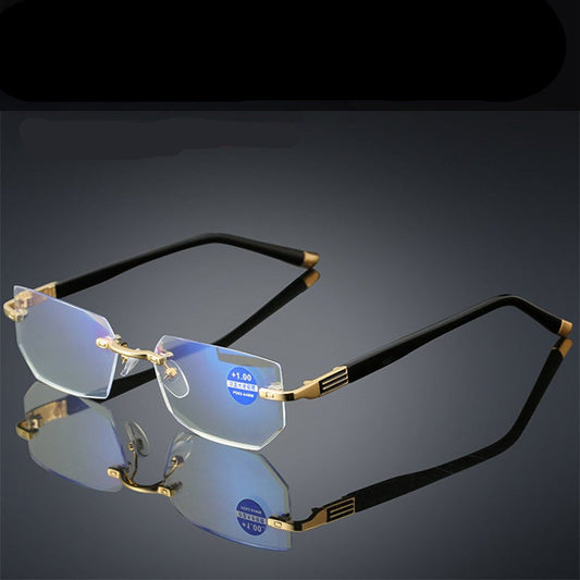 Smarte Lesebrille mit Gleitsichtgläsern | Ultraleicht, Blaulichtfilter | Für Nah- und Fernsicht | Titan TR90 Rahmen