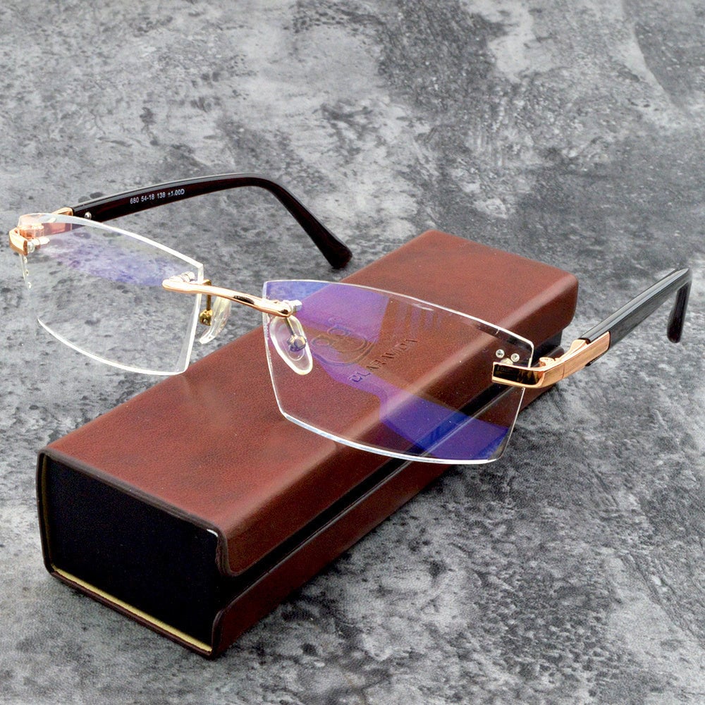 Smarte Lesebrille mit Gleitsichtgläsern | Ultraleicht, Blaulichtfilter | Für Nah- und Fernsicht | Titan TR90 Rahmen