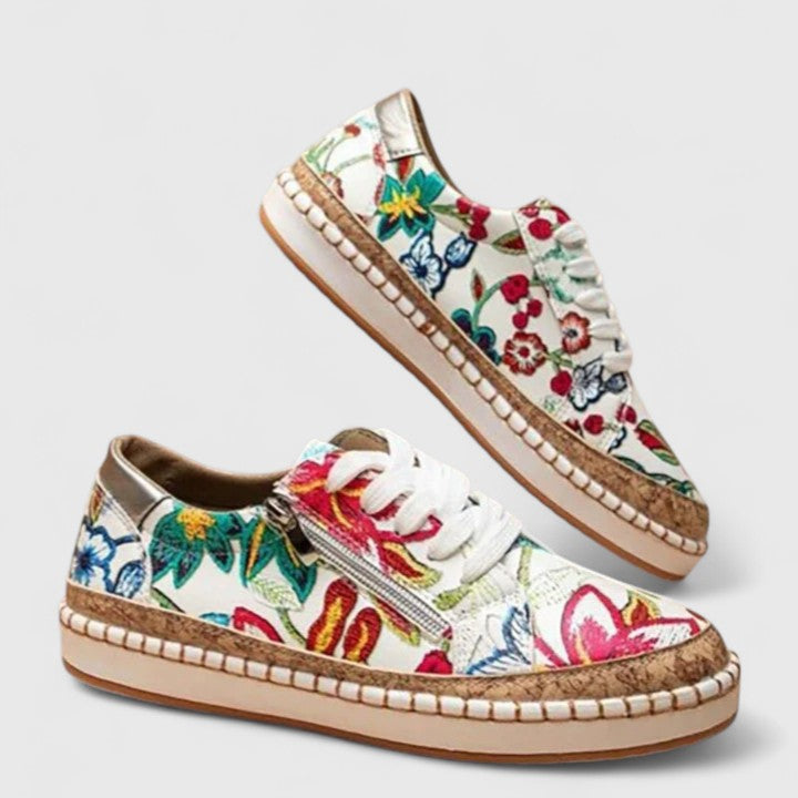 Orthopädische Schuhe mit Fussgewölbestütze und rutschfester Sohle – Damen-Slip-On-Schuhe für bequemen Tragekomfort