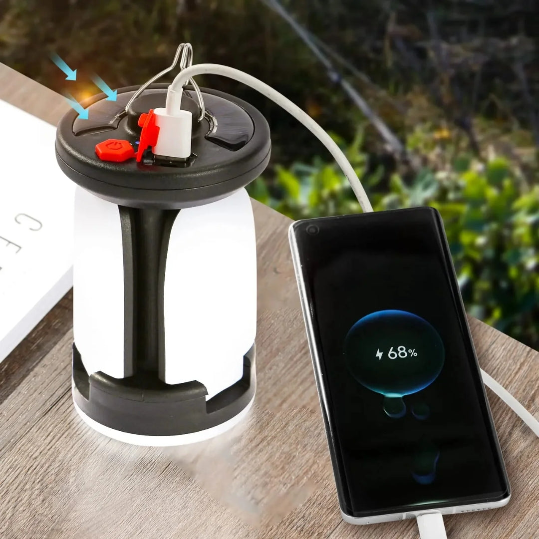 Faltbare Solar-USB-Campinglaterne