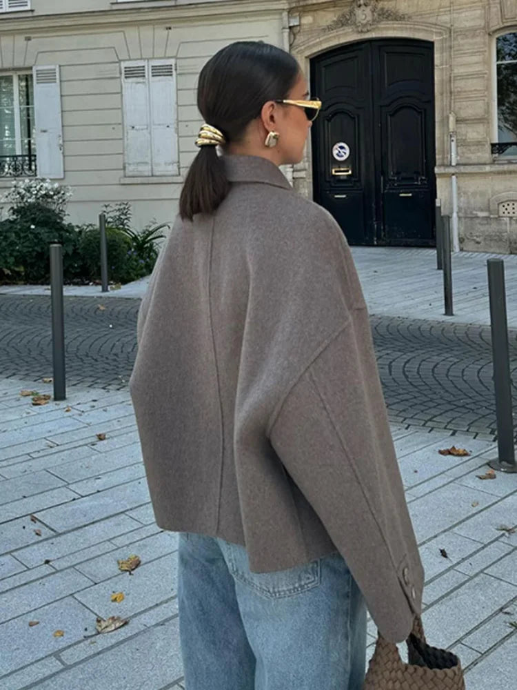 Oversized verkürzte Damenjacke