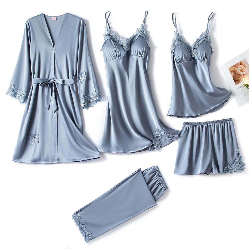 Pyjama-Set | Seidig weiche Luxus-Nachtwäsche | V-Ausschnitt-Design