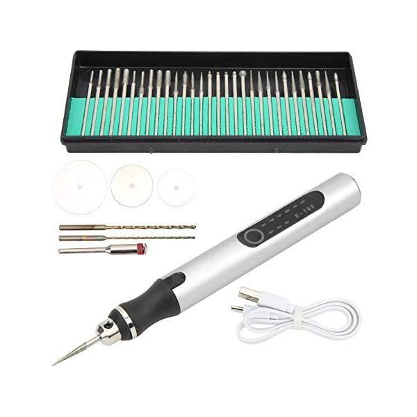 Professioneller Gravierstift – Wiederaufladbarer elektrischer Handgravierer für Metall, Glas, Holz und mehr
