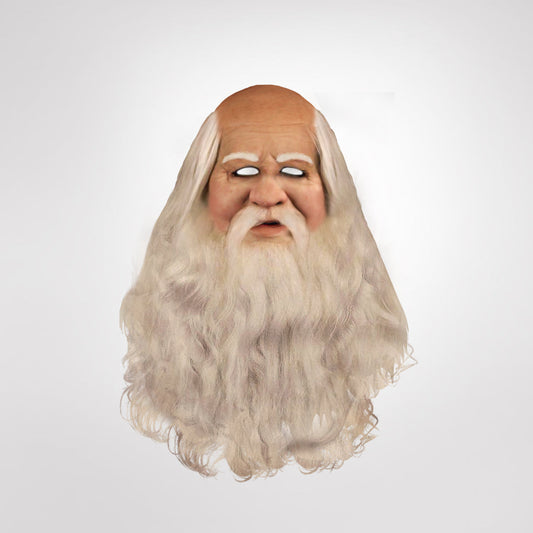 Realistische Weihnachtsmann-Maske, die Gesicht, Hals und Brust bedeckt