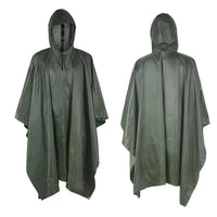 Regenponcho im Militärstil mit Kapuze