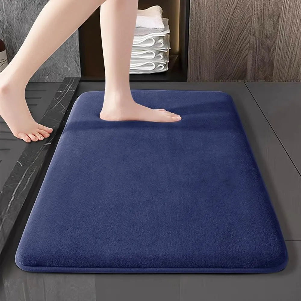 Extrem saugfähiger skandinavischer Badeteppich, super rutschfeste gepolsterte weiche Samt-Duschmatte für die Dusche