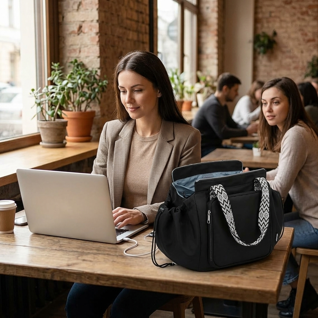 Organisierte alltägliche Schultertasche mit Rucksackgurten