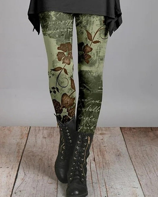 Retro Boho-Leggings mit Ethno-Muster