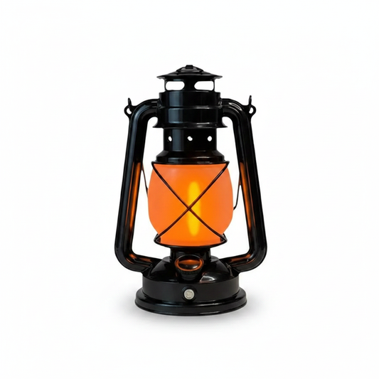 Retro Campinglaterne – Wiederaufladbare Vintage LED-Zeltlampe mit Flammeneffekt