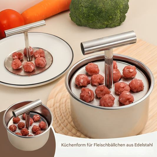 Fleischbällchenformer aus Edelstahl Küchenhelfer für gleichmässig grosse Bällchen