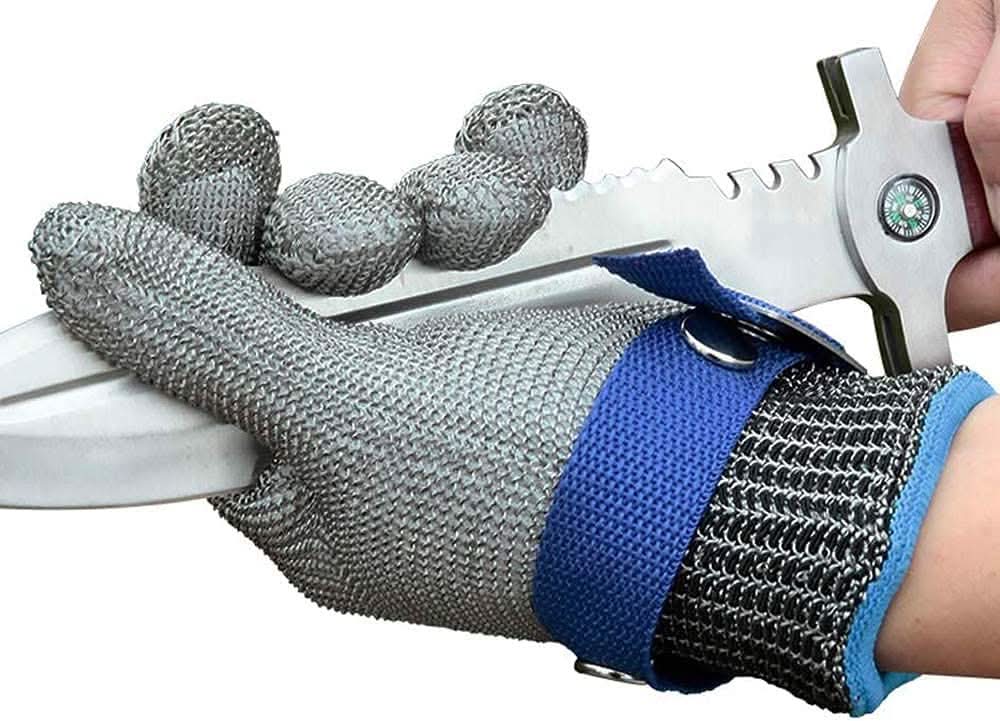 Schutzhandschuh aus Edelstahl mit maximaler Schnittfestigkeit