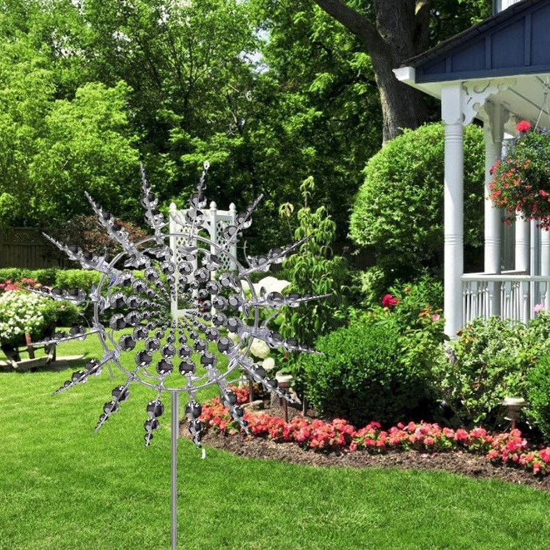 Rostfreies kinetisches Windspiel und Windrad aus Metall für Outdoor-Gartendekoration und Landschaftsgestaltung
