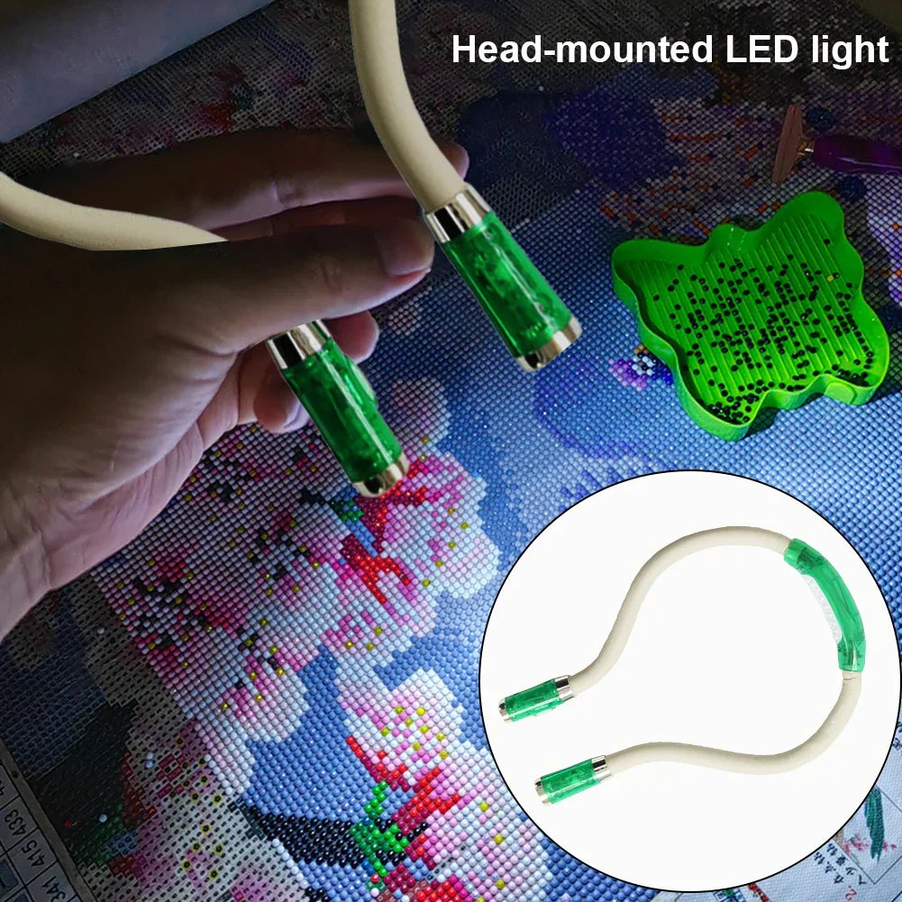 Flexible, freihändige Strick- und Häkellampe – LED-Nackenlampe für Handarbeiten und Lesen