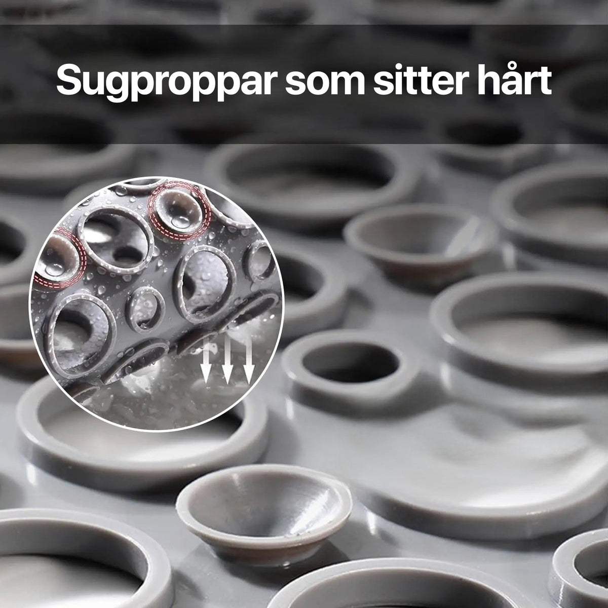 Rutschfeste Badewannenmatte mit Saugnäpfen